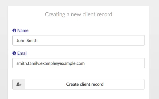 example client record 1